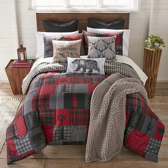 Donna Sharp Crimson Paw Comforter Set With Shams