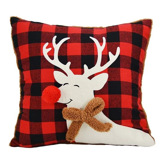 Donna Sharp Christmas Lodge Reindeer Pillow