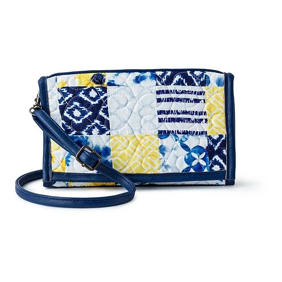 Donna Sharp Sydney Crossbody Tri-Fold Wallet Cobalt Sun - Image 4