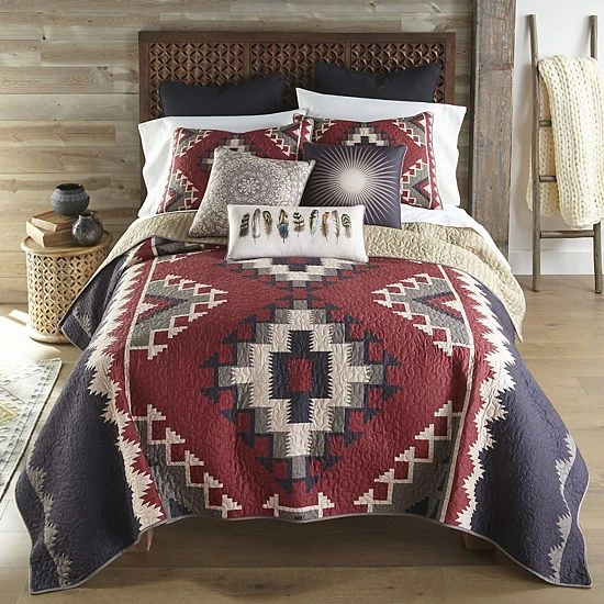 Donna Sharp Mojave Red Quilt Set With Shams 1 Donna Sharp Mojave Red Quilt Set With Shams