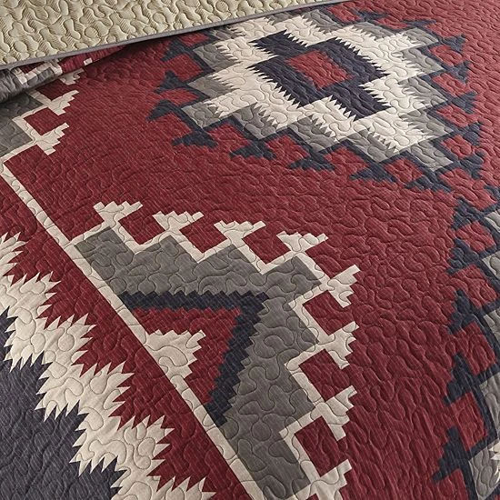 Donna Sharp Mojave Red Quilt Set With Shams 2 Donna Sharp Mojave Red Quilt Set With Shams - Image 2