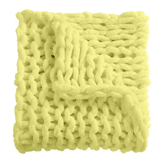 Donna Sharp Chenille Chunky Throw Lemon - Image 6