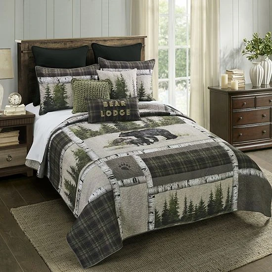 Donna Sharp Bear Panels Quilt Set With Shams 2 Donna Sharp Bear Panels Quilt Set With Shams - Image 2