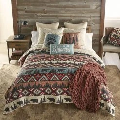 Donna Sharp Bear Totem Quilt Set With Shams
