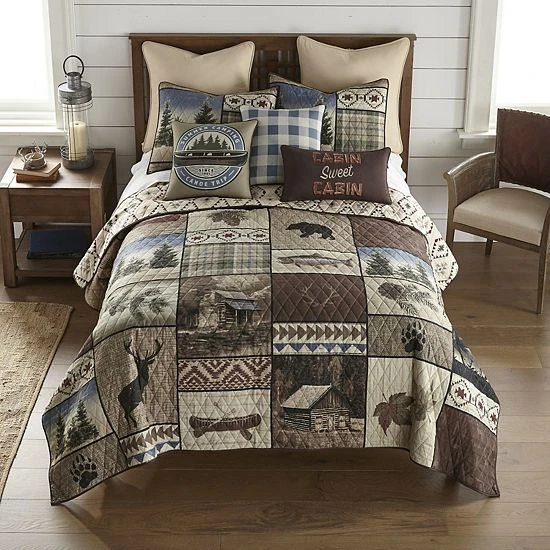 Donna Sharp Mountain Stream Quilt Set With Shams 1 Donna Sharp Mountain Stream Quilt Set With Shams