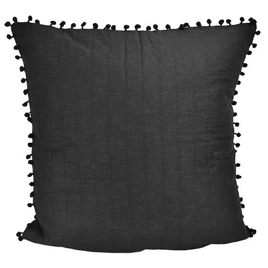 Donna Sharp Black Pom Pillow 1 Donna Sharp Black Pom Pillow