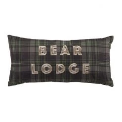 Donna Sharp Bear Panels Plaid Pillow