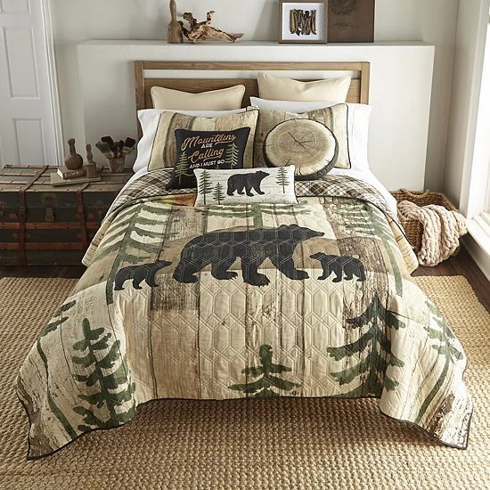 Donna Sharp Painted Bear Quilt Set With Shams 1 Donna Sharp Painted Bear Quilt Set With Shams