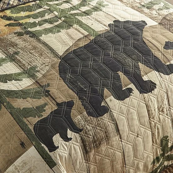 Donna Sharp Painted Bear Quilt Set With Shams 2 Donna Sharp Painted Bear Quilt Set With Shams - Image 2