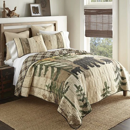 Donna Sharp Painted Bear Quilt Set With Shams 5 Donna Sharp Painted Bear Quilt Set With Shams - Image 5