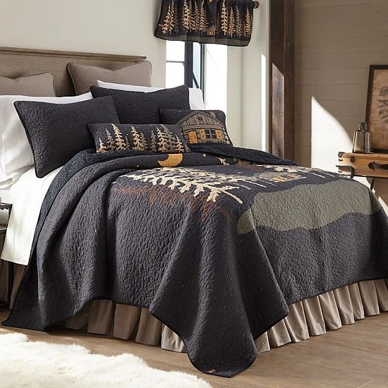 Donna Sharp Moonlit Cabin Quilt Or Sham 1 Donna Sharp Moonlit Cabin Quilt Or Sham