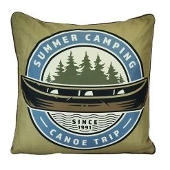 Donna Sharp Mountain Stream Camping Throw Pillow