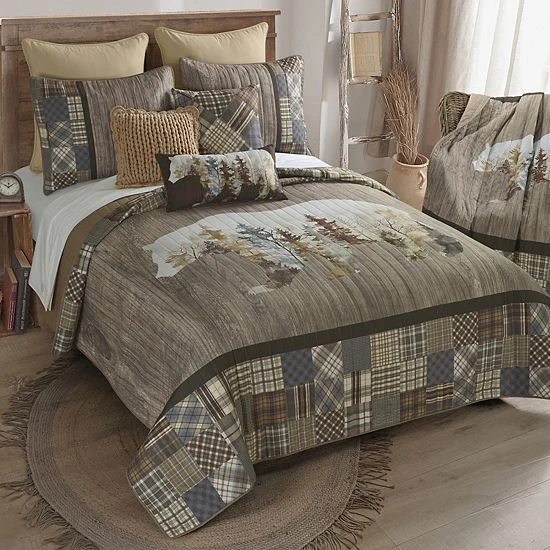 Donna Sharp Chimera Bear Plaid Throw Pillow - Image 3