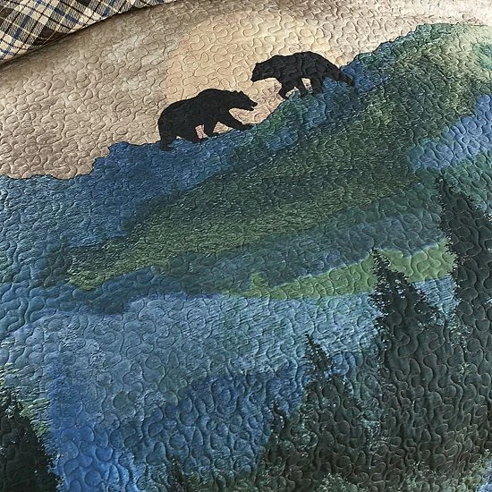 Donna Sharp Bear Ridge Quilt Set With Shams 2 Donna Sharp Bear Ridge Quilt Set With Shams - Image 2