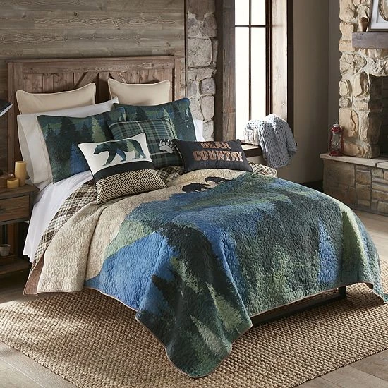 Donna Sharp Bear Ridge Quilt Set With Shams 5 Donna Sharp Bear Ridge Quilt Set With Shams - Image 5