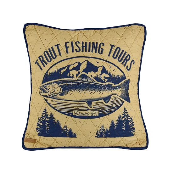 Donna Sharp Lakehouse Trout Decorative Pillow